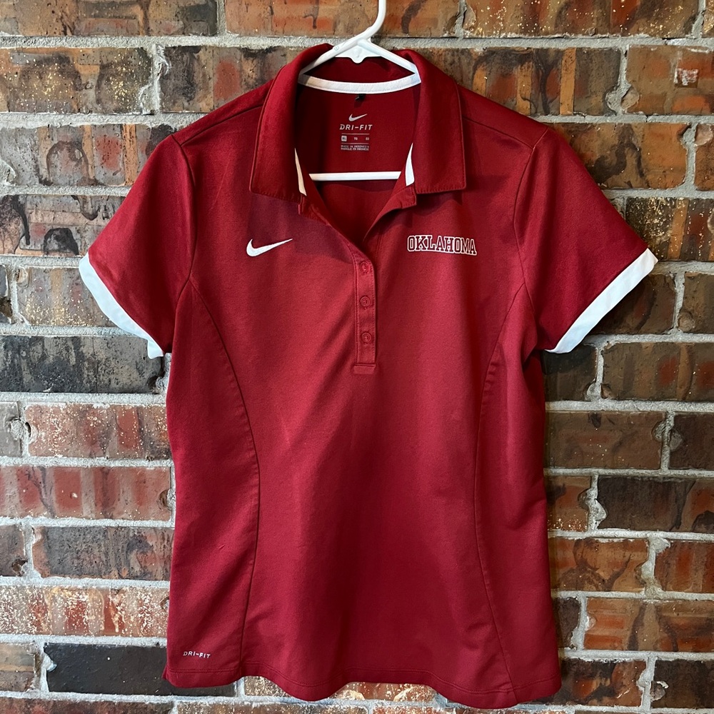 Nike Dri-Fit Oklahoma Sooners OU Women’s Polo Size:XL Runs Smaller